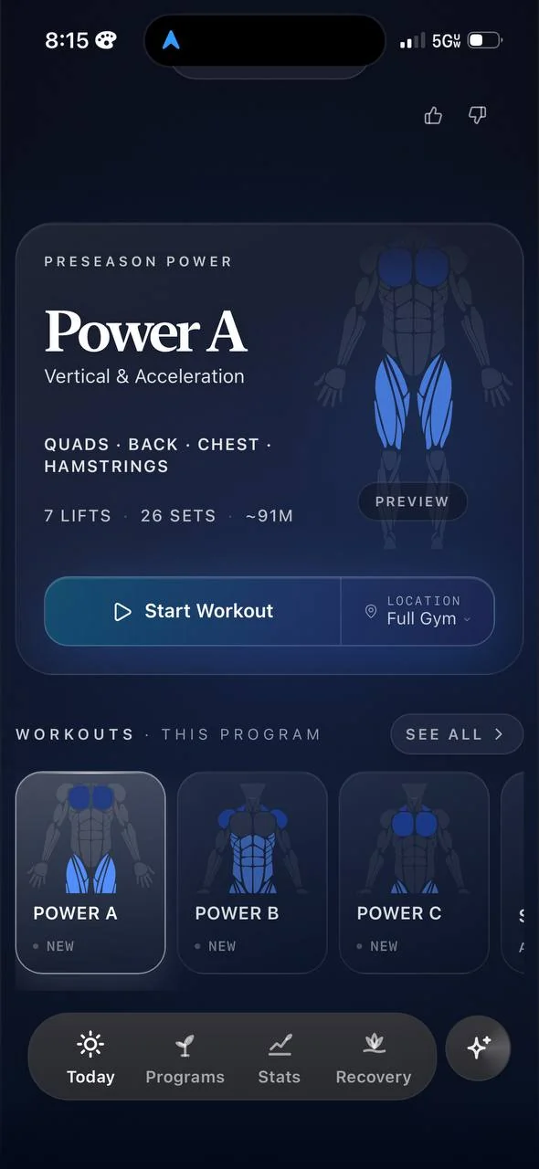 Power A session ready to start in the Kenso app
